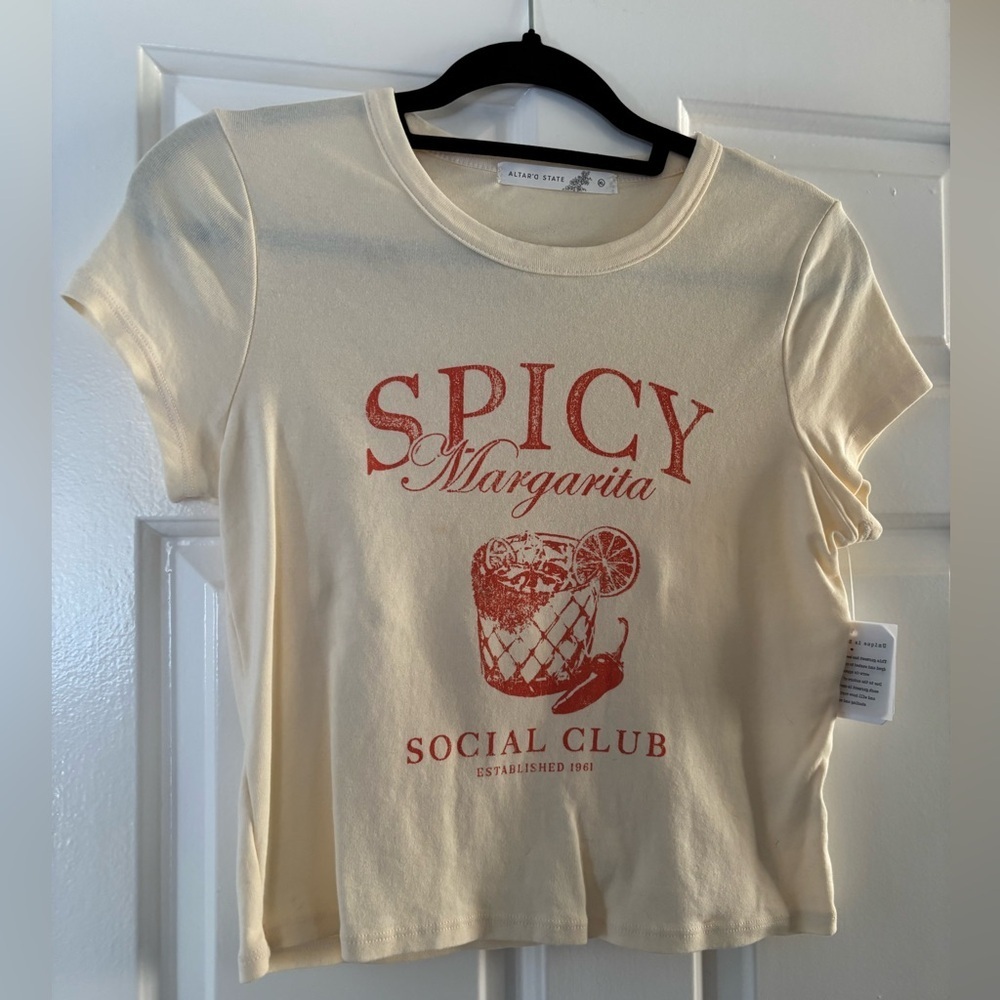 Altar'd State Crop Top - Margarita Graphic Tee - XL - NWT - Picture 3 of 6